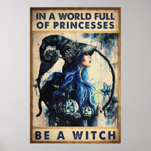 Halloween i en Fullt av princesser är en häxa Poster
