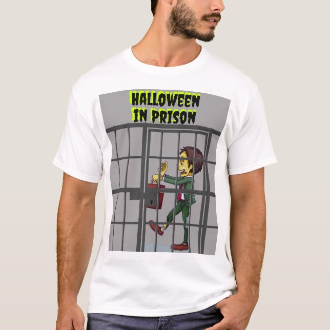 Halloween i fängelset, Funny usa-politiken T-Shirt (Framsida)