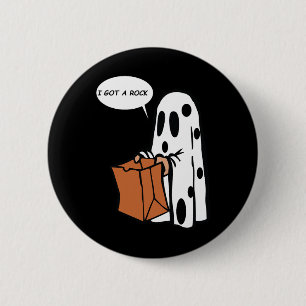Halloween I Har A Sten Ghost Knapp
