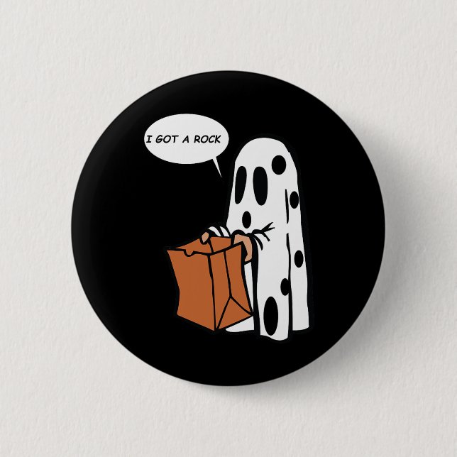 Halloween I Har A Sten Ghost Knapp (Framsida)