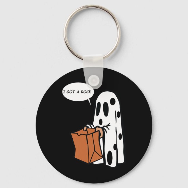 Halloween I Har A Sten Ghost Nyckelring (Framsida)