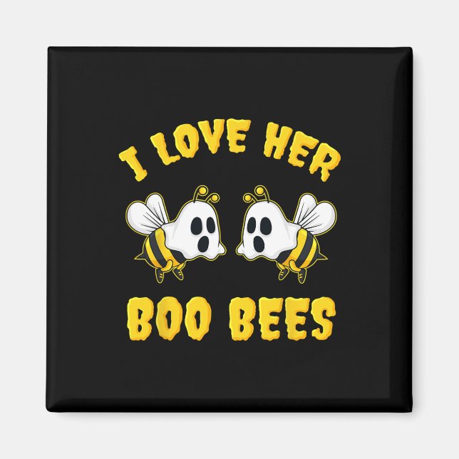 Halloween I Kärlek Hennes Boo Bees-Roligt Magnet (Framsidan)