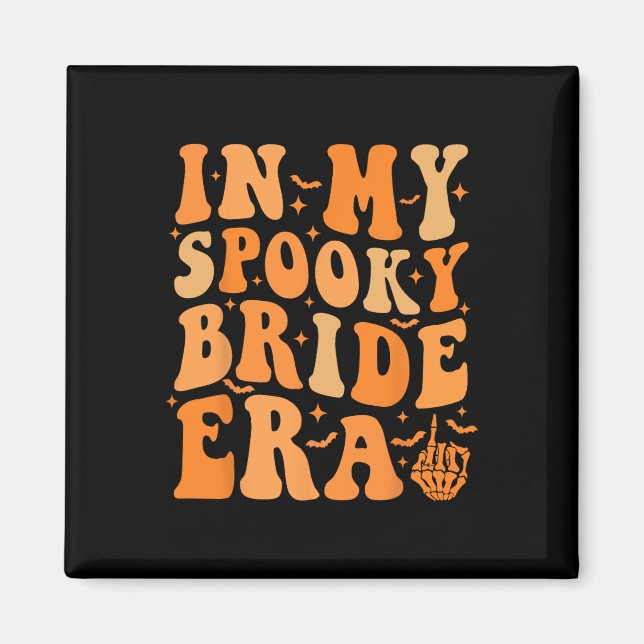 Halloween i min talesman Bride Era Groovy Bröllop  Magnet (Framsidan)