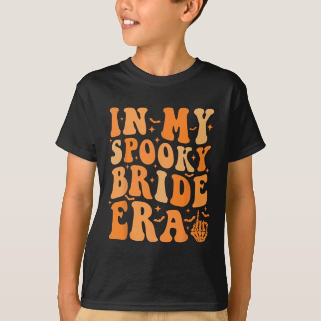 Halloween i min talesman Bride Era Groovy Bröllop  T Shirt (Framsida)
