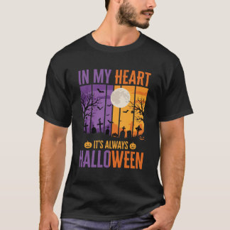 Halloween i mitt hjärta kuslig kyrkogård t shirt