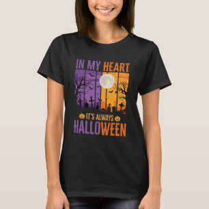 Halloween i mitt hjärta kuslig kyrkogård t shirt