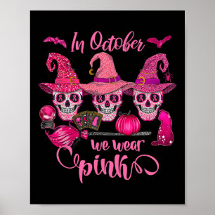 Halloween i oktober.. Vi Bära bröstcancer Awarene Poster