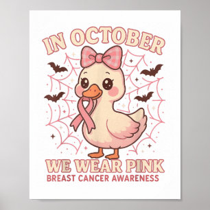 Halloween i oktober, vi Bära Nk Breast Cancer Awar Poster