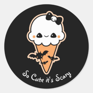 Halloween Ice Cream Cone Runt Klistermärke