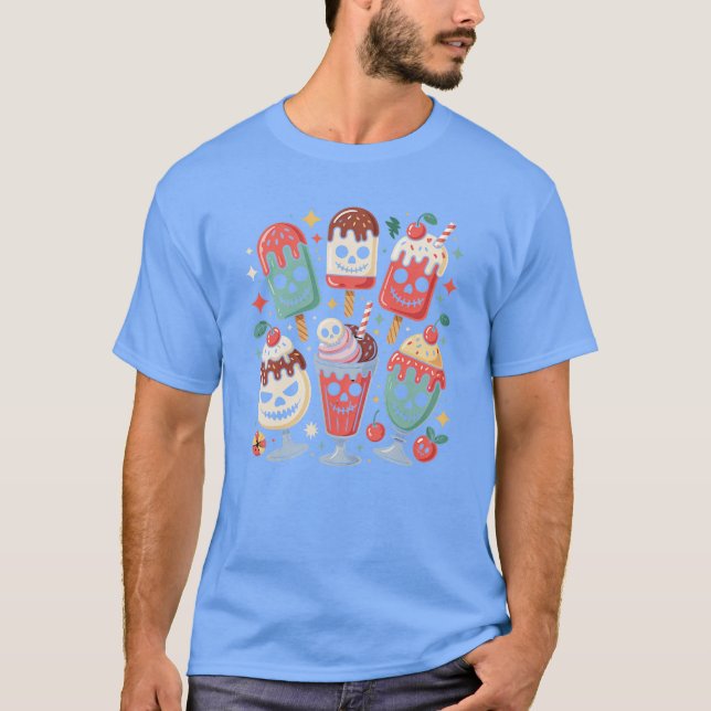 Halloween Ice Cream Summerween T Shirt (Framsida)