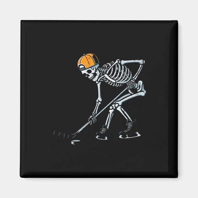 Halloween Ice Hockey Skeleton Costume Boys Kids Yo Magnet (Framsidan)