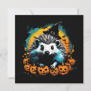 Halloween Igelkott och pumpor söt