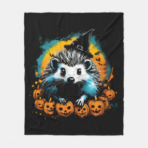 Halloween Igelkott och pumpor söt Fleecefilt