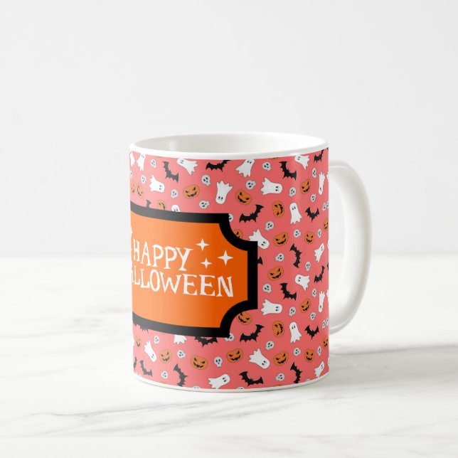 Halloween Ikoner Firande Kaffemugg (Framsida höger)