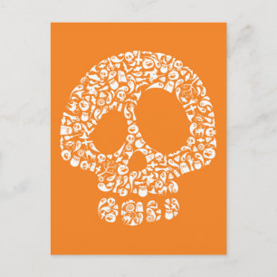 Halloween-ikoner - Skull Vykort