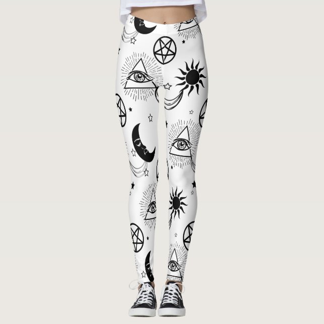 halloween illuminati öga leggings (Framsida)
