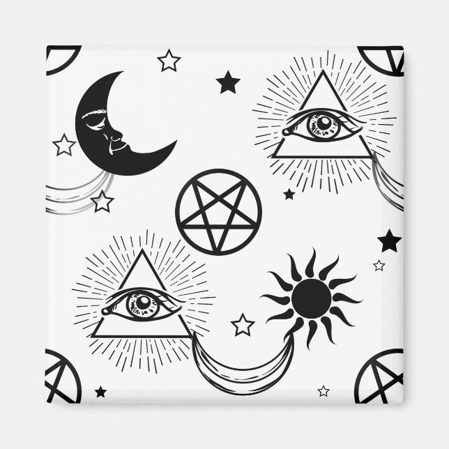halloween illuminati öga magnet (Framsidan)
