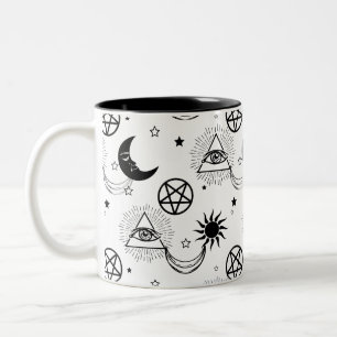 halloween illuminati öga Två-Tonad mugg