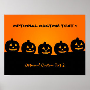Halloween Illustration-anpassningsbarna poster