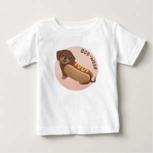 Halloween Illustration: Boo-Woof (Dachshund) T Shirt