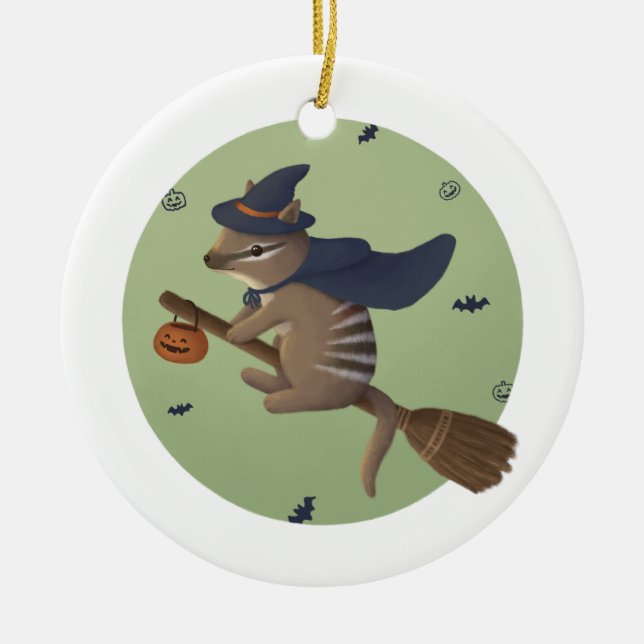 Halloween Illustration: guidenummer Julgransprydnad Keramik (Framsidan)