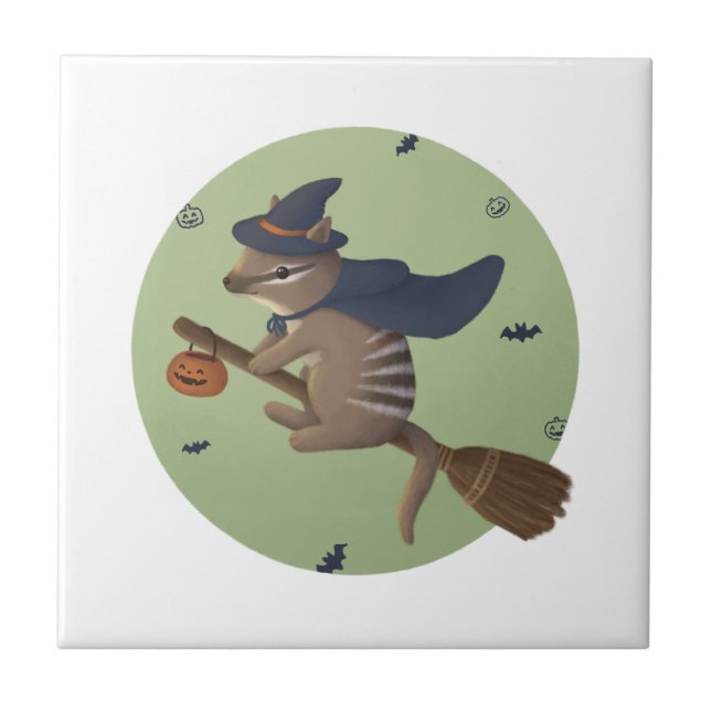 Halloween Illustration: guidenummer Kakelplatta (Framsidan)