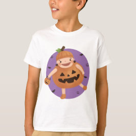 Halloween Illustration: Pumpkin Girl T Shirt