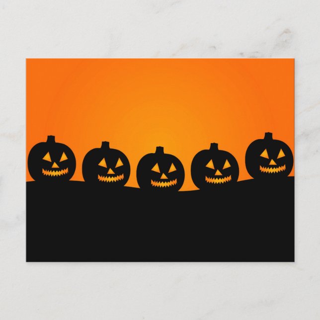 Halloween Illustration-vykort Vykort (Framsida)
