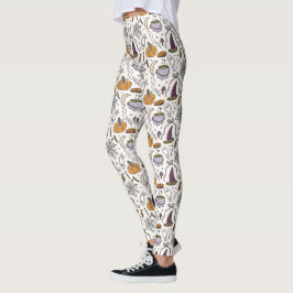 Halloween Illustrations Mönster Leggings