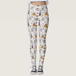 Halloween Illustrations Mönster Leggings
