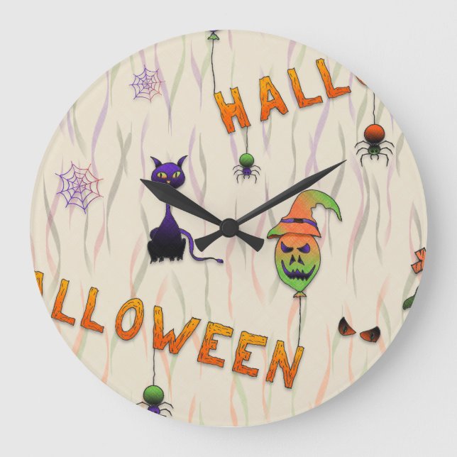 Halloween Illustrations Stor Klocka (Framsida)