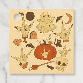 Halloween ILY - ASL-design Gåvor Etiketter