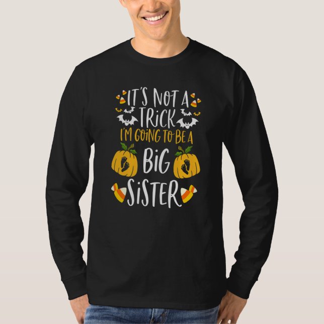 Halloween I'm Going To Be A Big Sister Halloween P T Shirt (Framsida)
