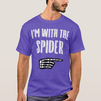Halloween Im with Spider Funny Match Costume Men W T Shirt