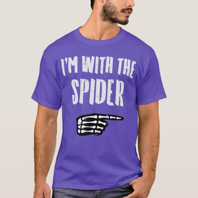 Halloween Im with Spider Funny Match Costume Men W T Shirt (Framsida)