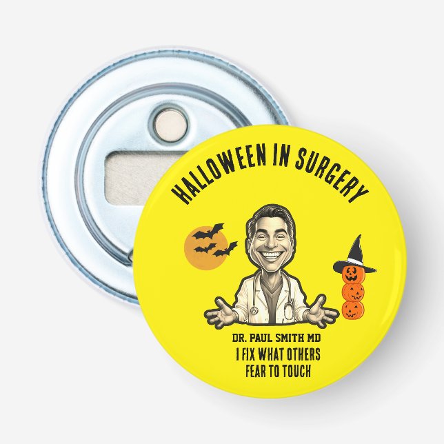Halloween in surgery MD doctor surgeon Flasköppnare (Framsidan)