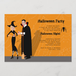 Halloween-inbjudan "Ansikte in Hål" Inbjudningar