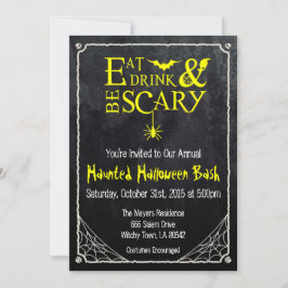 Halloween-inbjudan Ät Drick och var försiktig Inbjudningar