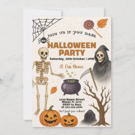 Halloween-inbjudan | Candy corn & Trick-or-Treat Inbjudningar