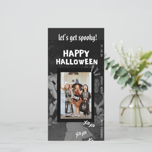 Halloween-inbjudan för barn - spökräkning börjar! (Stående Fram)