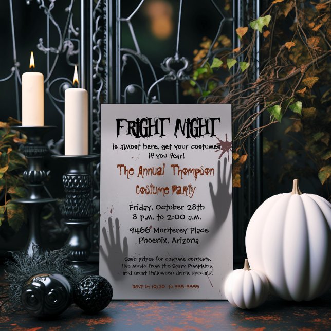 Halloween-inbjudan för en skräcknatt inbjudningar (Skapare uppladdad)