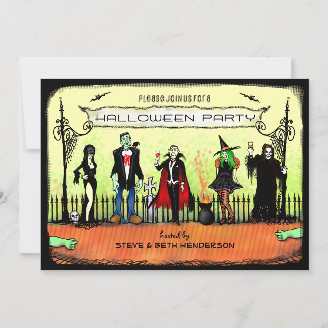 Halloween Inbjudan - Halloween Costume Party (Framsida)