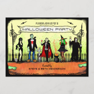 Halloween inbjudan - Halloween dräktparty