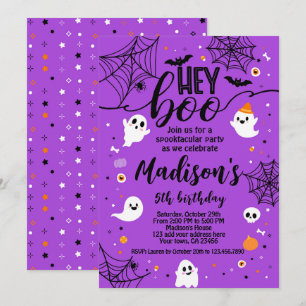 Halloween-inbjudan Hey Boo Inbjudningar
