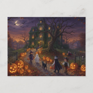 Halloween-inbjudan Inbjudan Vykort