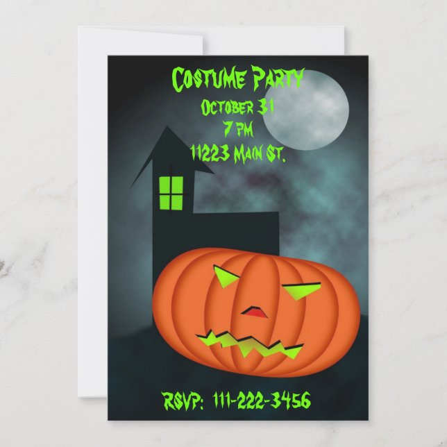 Halloween-inbjudan Inbjudningar (Framsida)