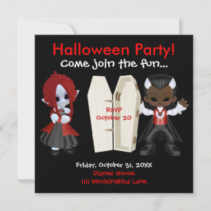 Halloween-inbjudan Inbjudningar