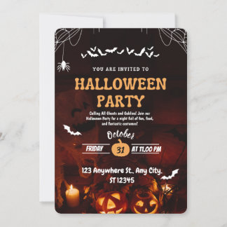 Halloween-inbjudan Inbjudningar