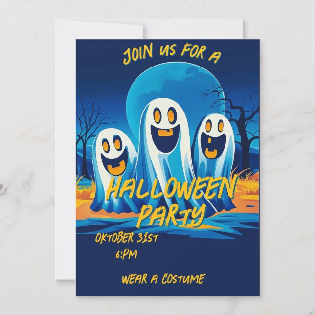 Halloween-inbjudan Inbjudningar (Framsida)