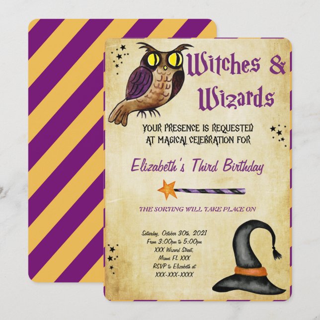 Halloween-inbjudan Inbjudningar (Fram/baksida)